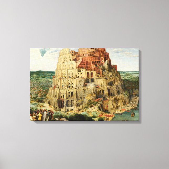 Pieter Bruegel the Elder - Torn i Babel Canvastryck (Framsida)