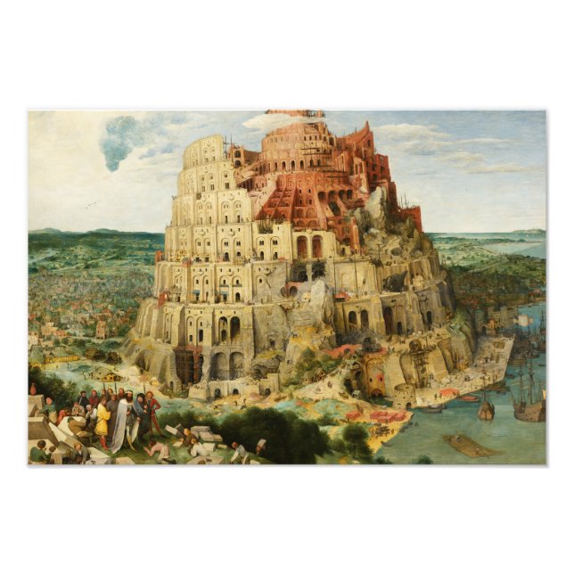 Pieter Bruegel the Elder - Torn i Babel Fototryck (Framsidan)