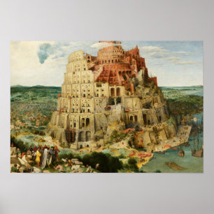 Pieter Bruegel the Elder - Torn i Babel Poster