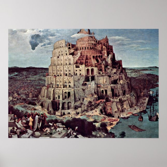 Pieter Bruegel the Elder - Torn of Babel Poster (Framsidan)