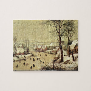 Pieter Bruegel - vintern landskap med skater Pussel
