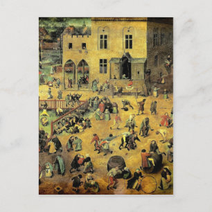 Pieter Bruegels "Children's Games" - 1560 Vykort