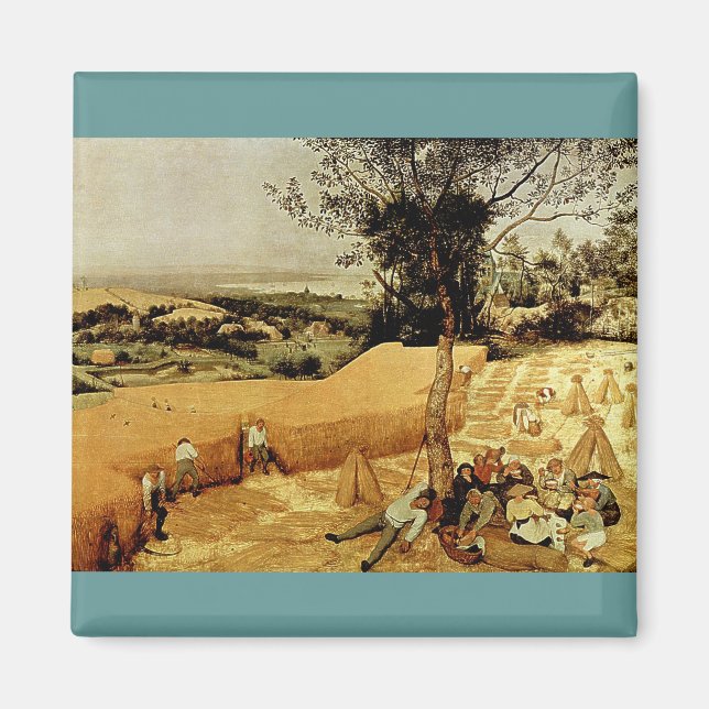Pieter Bruegels Harvesters (1565) Magnet (Framsidan)