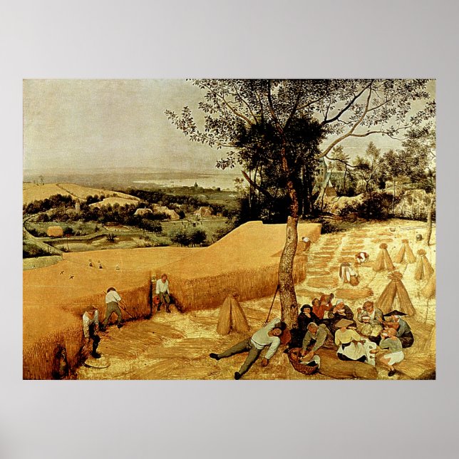 Pieter Bruegels Harvesters (1565) Poster (Framsidan)