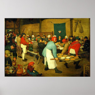 Pieter Bruegel's The Peasant Bröllop (1568) Poster