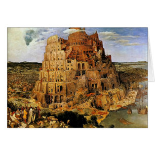 Pieter Bruegels "Torn i Babel" (cirka 1563) Hälsningskort