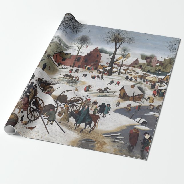 Pieter Brueghel, Census i Betlehem Presentpapper (Utrullad)