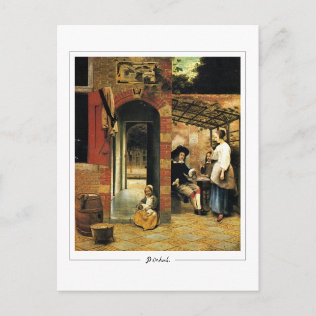 Pieter de Hooch #105 - Finkonstkort Vykort (Framsida)