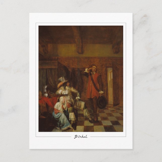 Pieter de Hooch #10 - Finkonstkort Vykort (Framsida)