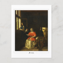 Pieter de Hooch #117 - vykort för konstföremål