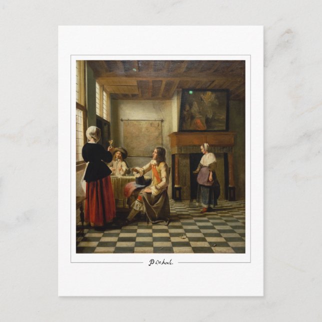 Pieter de Hooch #118 - Finkonstkort Vykort (Framsida)