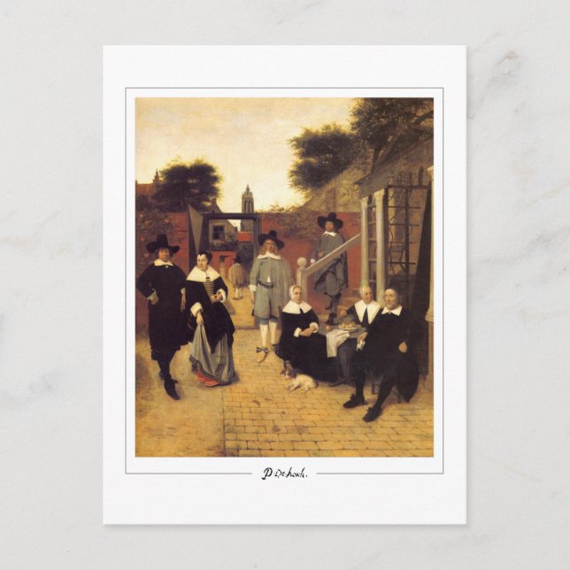 Pieter de Hooch #143 - Finkonstkort Vykort (Framsida)