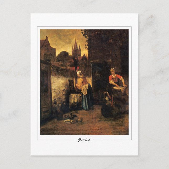 Pieter de Hooch #147 - Finkonstkort Vykort (Framsida)