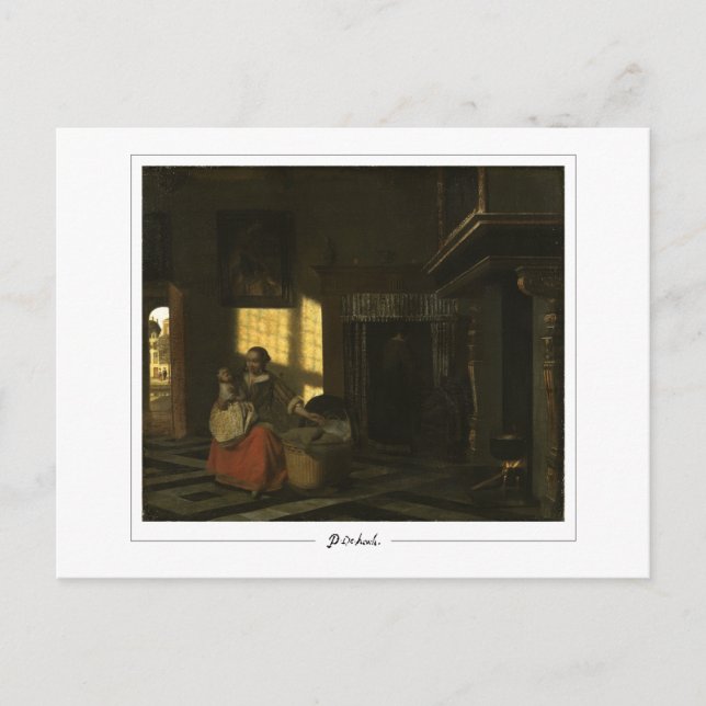 Pieter de Hooch #45 - Finkonstkort Vykort (Framsida)
