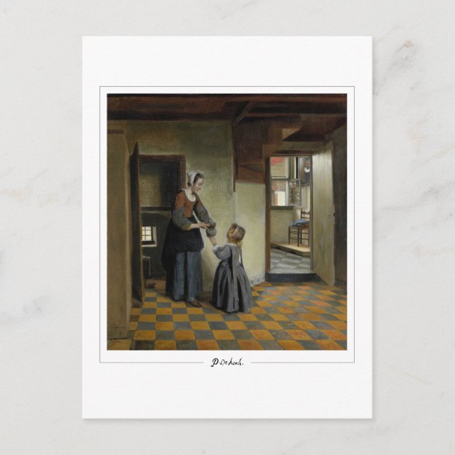 Pieter de Hooch #81 - Finkonstkort Vykort (Framsida)