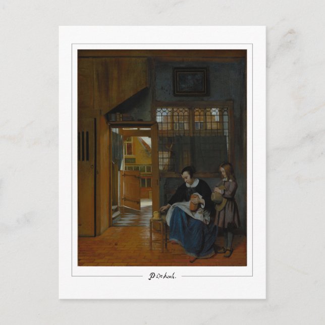 Pieter de Hooch #8 - Finkonstkort Vykort (Framsida)