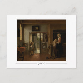 Pieter de Hooch #90 - vykort för konstföremål