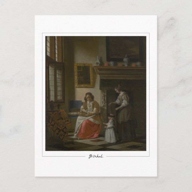 Pieter de Hooch #97 - Finkonst Postkort Vykort (Framsida)