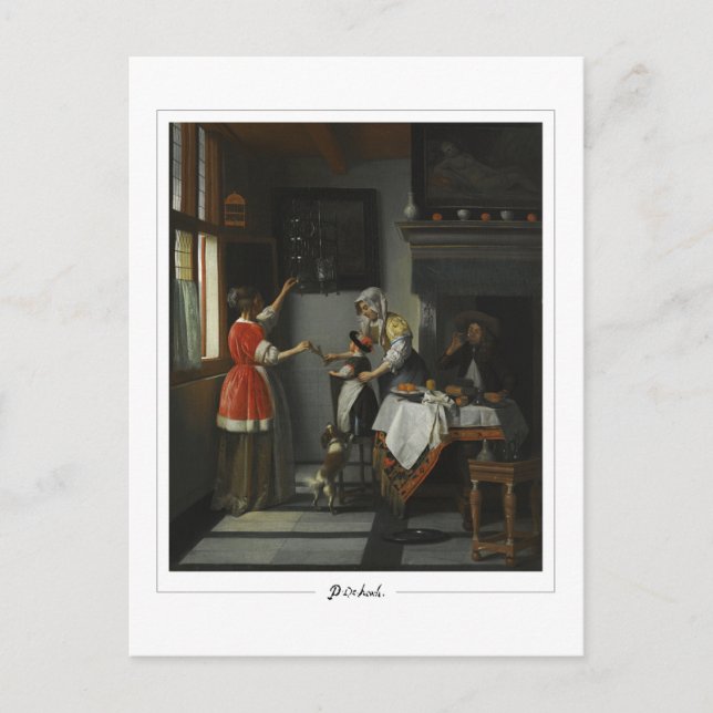 Pieter de Hooch #9 - Finkonstkort Vykort (Framsida)