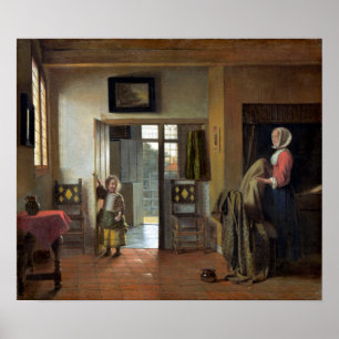 Pieter de Hooch Bedroom Poster