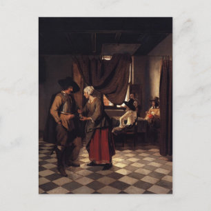 Pieter de Hooch- Betalande av Värdinna Vykort
