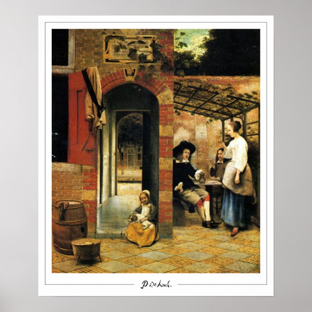 Pieter de Hooch Zedign Art Poster nr 105 (Framsidan)
