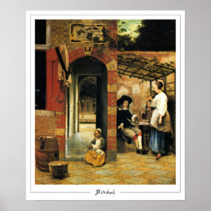 Pieter de Hooch Zedign konstaffisch #105 Poster