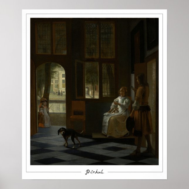 Pieter de Hooch Zedign konstaffisch #1 Poster (Framsidan)