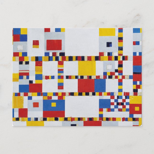 Pietmondrian, seger.boggi-wogie vykort (Framsida)