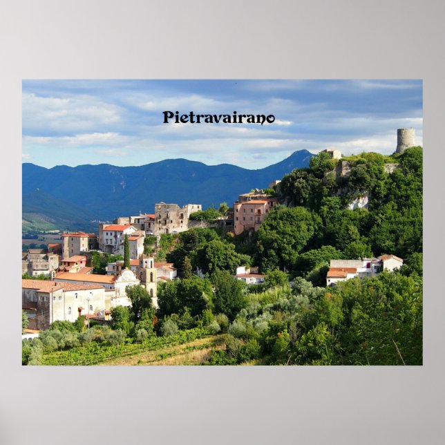 Pietravairano, Caserta, Italien Poster (Framsidan)