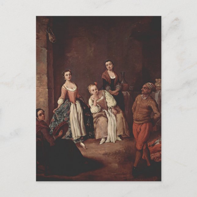 Pietro Longhi (Venetiansk dans) Vykort (Framsida)