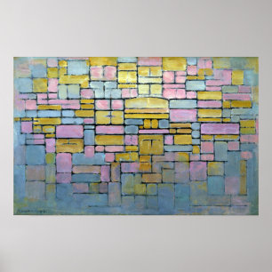 Pietro Mondrian-sammansättning nr V Poster