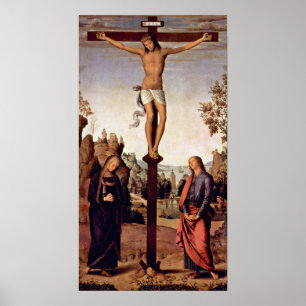 Pietro Perugino - Crucifixion med Mary Poster