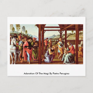 Pietro Peruginos införande av Magi Vykort