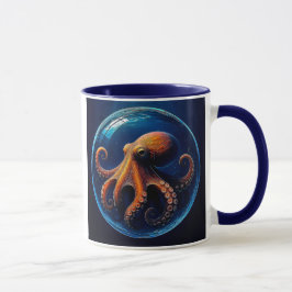 Pieuvre dans une bulle mugg