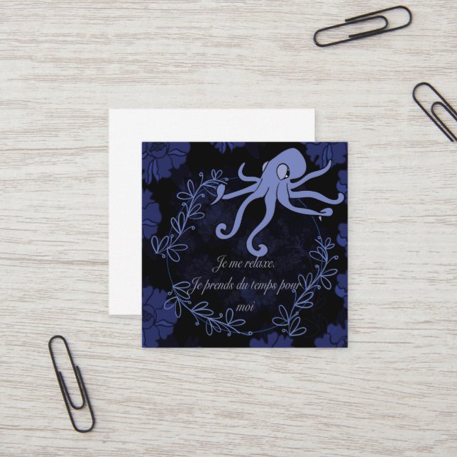 pieuvre fyrkantigt visitkort (Fram/Back In Situ)