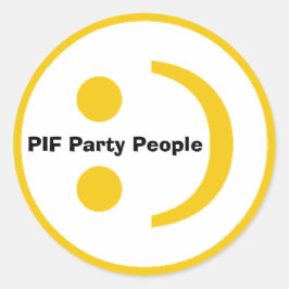 PIF-fästdon Runt Klistermärke