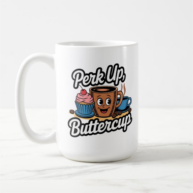 Piffa Upp, Smörblomma Börja Din Morgon Med Ett Lee Kaffemugg (Vänster)