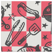 Piffad pappa grillar schackbräde - Röd & Svart