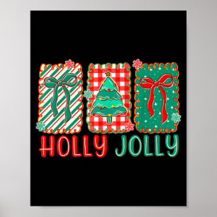 Piffig Holly Jul Glada Vibrationer Pil Jul Tjej Kv Poster
