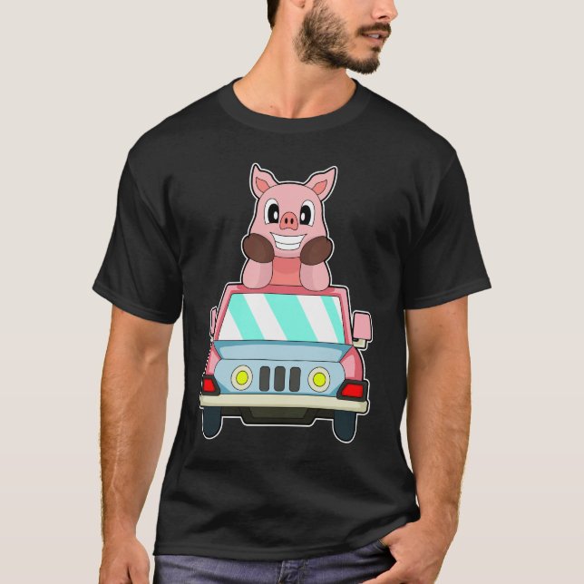 Pig Car T Shirt (Framsida)