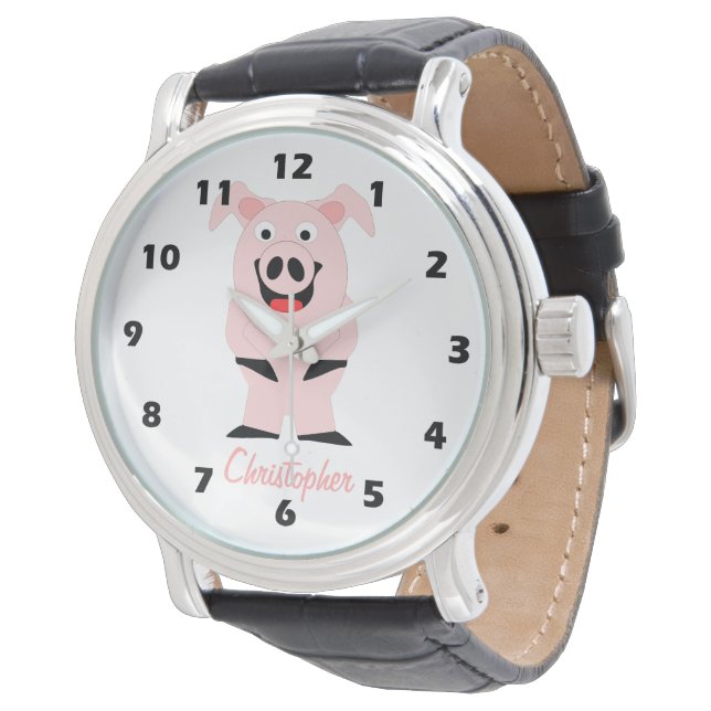 Pig Design Personalised Armbandsur (Vinklad)