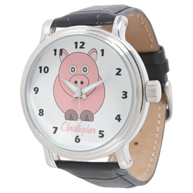 Pig Design Personalised Armbandsur (Vinklad)