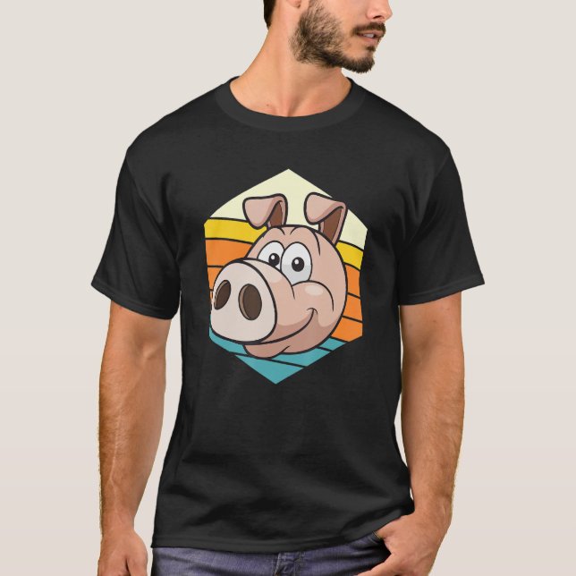Pig Face, Animal Lover For Men Women, Farming Farm T Shirt (Framsida)