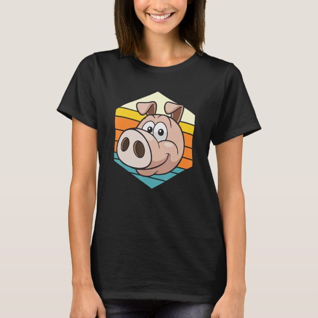 Pig Face, Animal Lover For Men Women, Farming Farm T Shirt (Framsida)