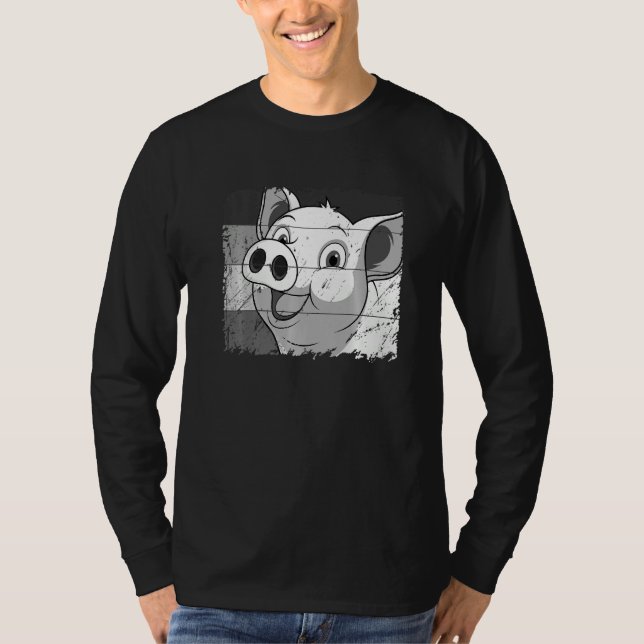 Pig Face, Animal Lover For Men Women, Farming Farm T Shirt (Framsida)