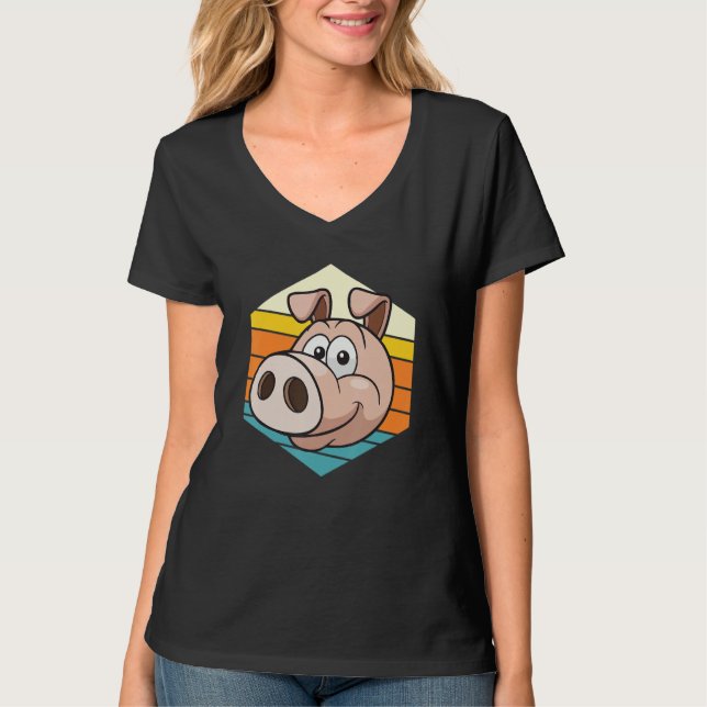 Pig Face, Animal Lover For Men Women, Farming Farm T Shirt (Framsida)