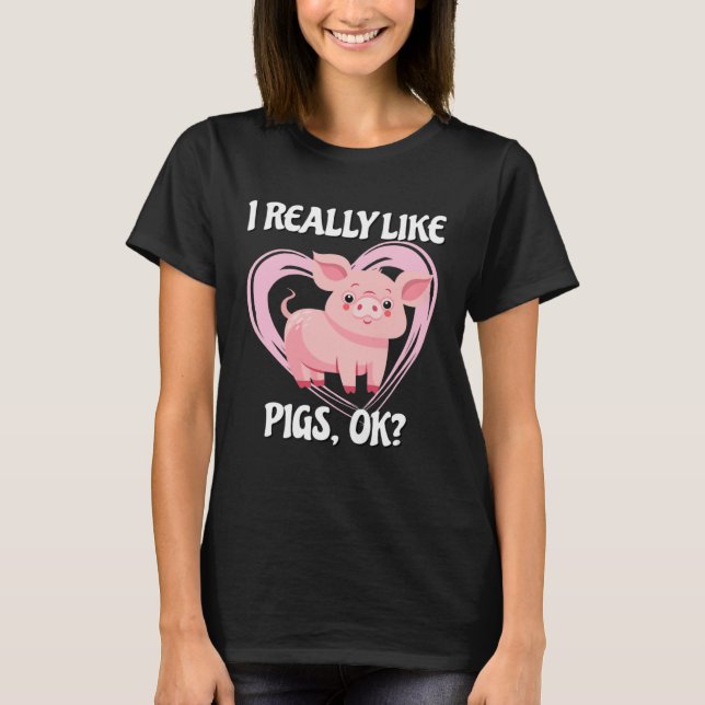 Pig Farm Bacon Pink Piggy 2 T Shirt (Framsida)