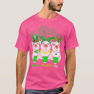 Pig Happy St Patricks Day Family Farmer Farming Lo T Shirt