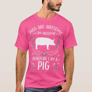 Pig Outfit For Cute Pig Lovers Apparel Women Girls T Shirt